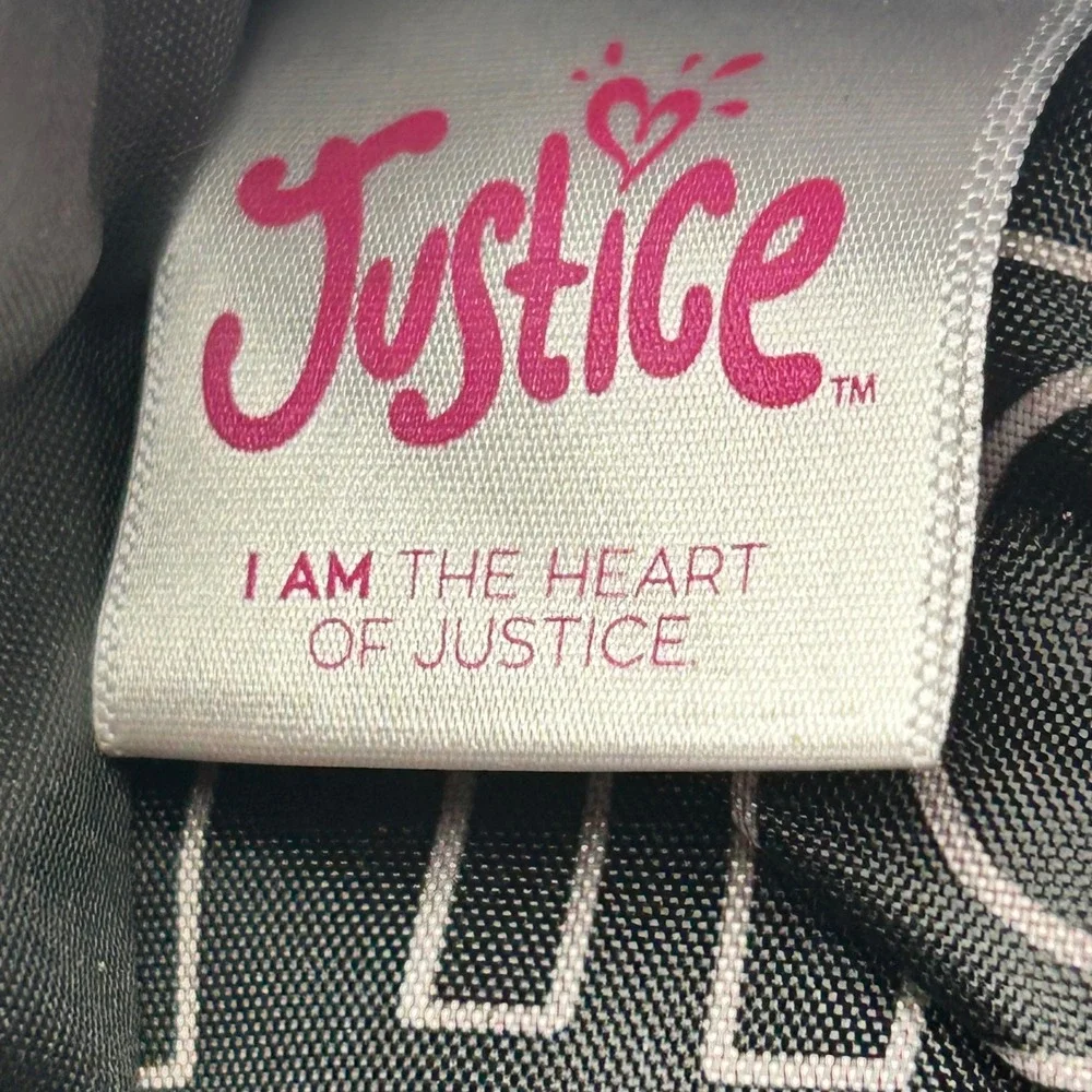 Justice Backpack Purple Girls Metallic Quilted Puffer NWT 13 W x 17 T x 3 D in